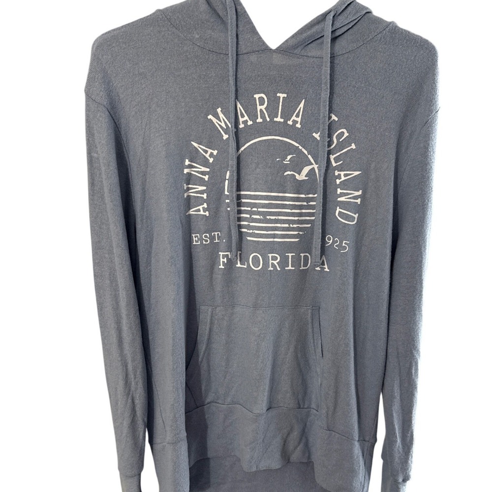 Ragwear Anna Maria Island Florida Graphic Hoodie Moonlight Blue HC223 L NEW